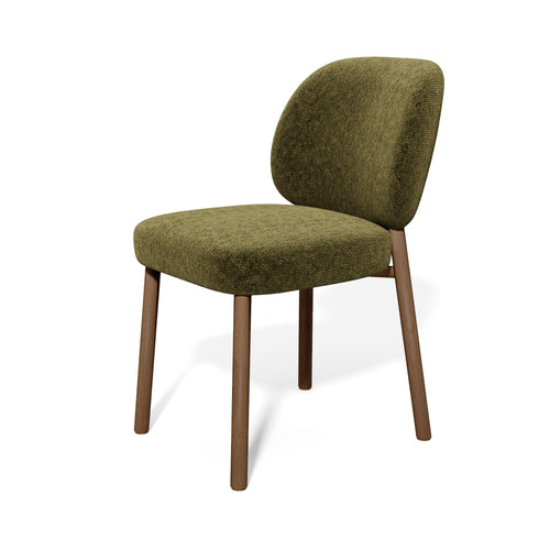 Premium Interiors - Set van 2 stoelen MOKA - getextureerd fluweel vintage groen 47cm