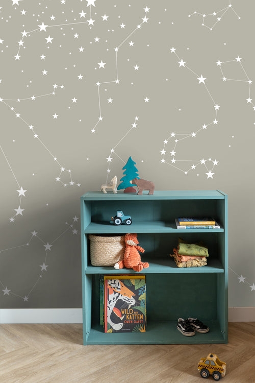 ESTAhome fotobehang starry night taupe - 200 x 279 cm - 158705
