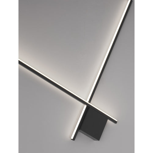 Nova Luce CROSS Geïntegreerde LED-wandlamp Sandy Black Triac dimbare LED 21W 1351lm 2700K
