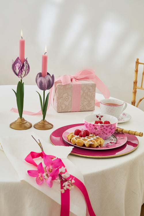 Pip Studio - Tulpen Kandelaar - Lila - 21cm - 2 stuks - vtwonen shop