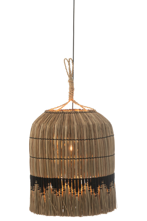 J-Line hanglamp Motief - gras - naturel/zwart - vtwonen shop