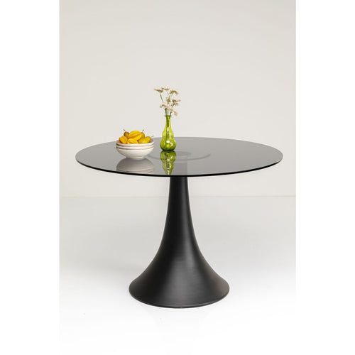 Kare Design Eettafel Grande Possibilita Ø110cm zwart rookglas