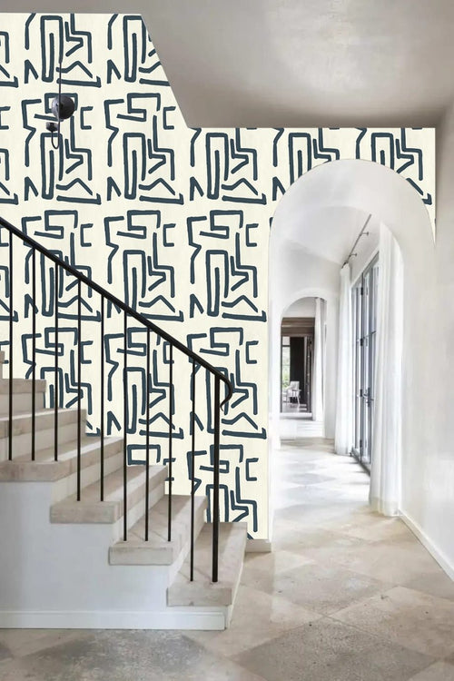 Catchii Behang Retro Lines off white
