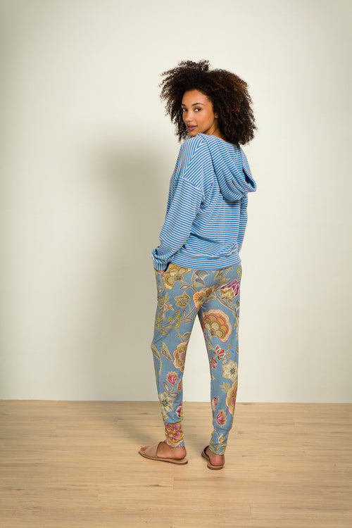 Pip Studio - Bobien Long Pajama Pants Women - Matata - Blue - M - vtwonen shop