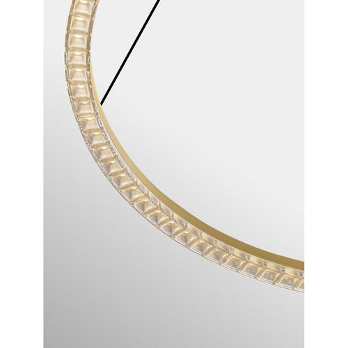 Nova Luce GREAMY Geïntegreerde LED-hanglamp, goudkleurig, Triac dimbaar, 43W, 2795lm, 3000K