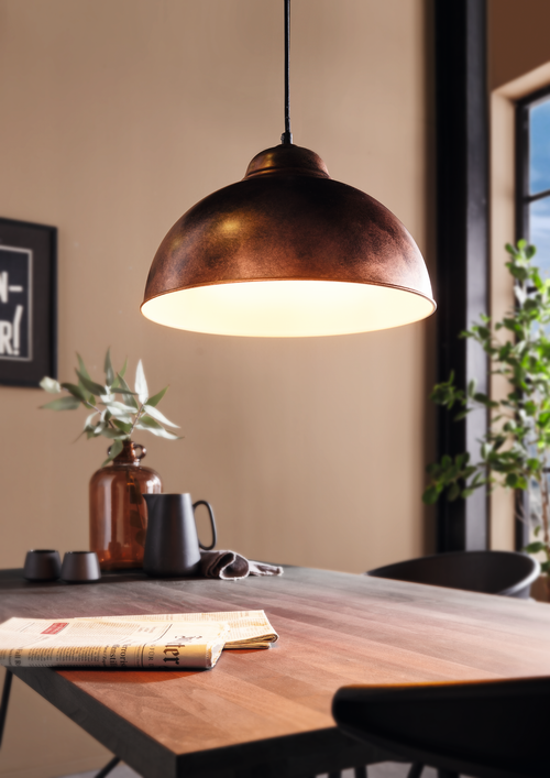 EGLO hanglamp Truro 2 - 1 lichts - ø370mm. - koperkleurig
