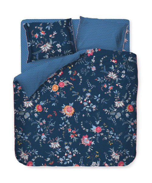 Pip Studio dekbedovertrek Flower Festival - 200x200/220 cm - donker blauw - vtwonen shop