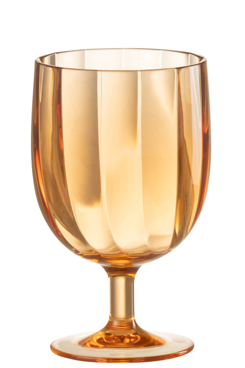 J-Line wijnglas - plastic - oranje - 6 stuks - vtwonen shop