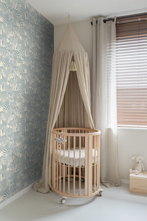 ESTAhome behang zebra's blauw - 50 x 900 cm - 132212