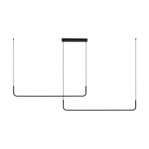 Nova Luce STRITA Hanglamp voor aan het plafond, Sandy Black Triac dimbare LED 42W 1849lm 3200K