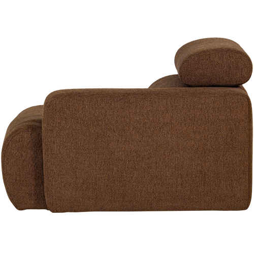 WOOOD 1-zits element bank arm rechts Novi - Polyester - Mokkabruin - 86x109x113 - vtwonen shop