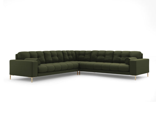 Cosmopolitan Design Symmetrische hoekbank Bali 6-zits, structurele stof, groente - 256x256x75cm