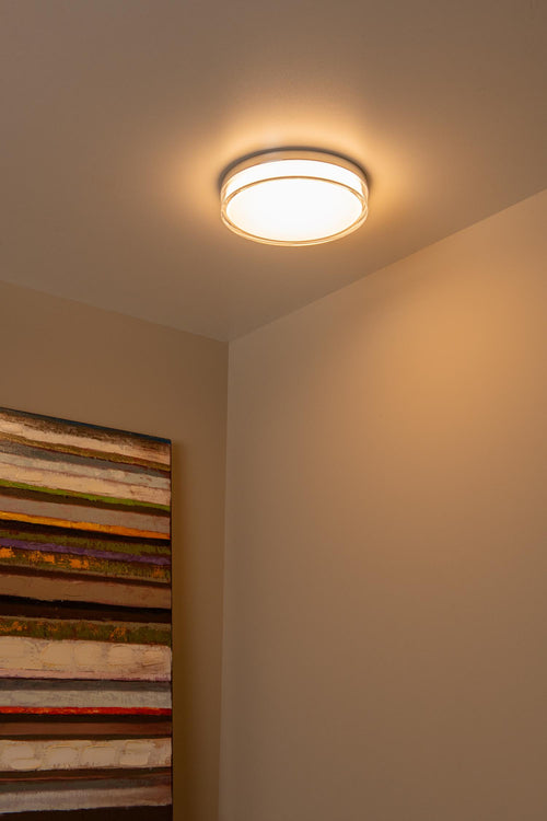 Lucide plafonnière badkamer PLANO - 1xGeïntegreerde LED - Opaal