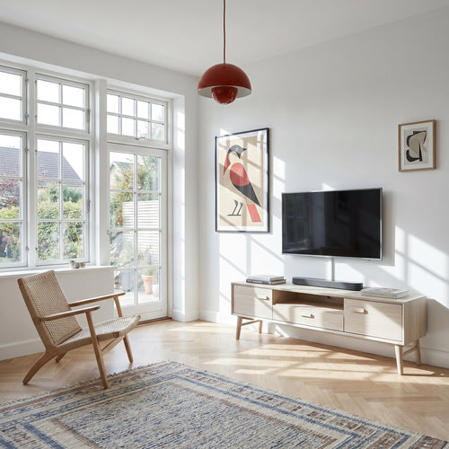 Furnhouse tv-meubel Porto - Witte olie - MDF, Eikenfineer - 42x160x50