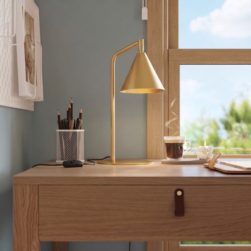 Sollux Lighting Tafellamp NOX goud - 18x18x35cm