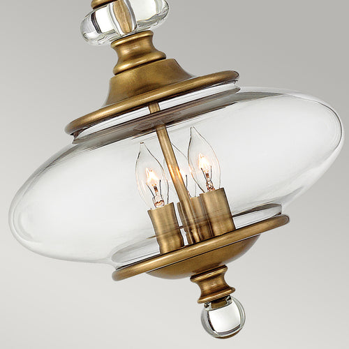 Elstead Wexley - 3-lichts plafondlamp messing, E14
