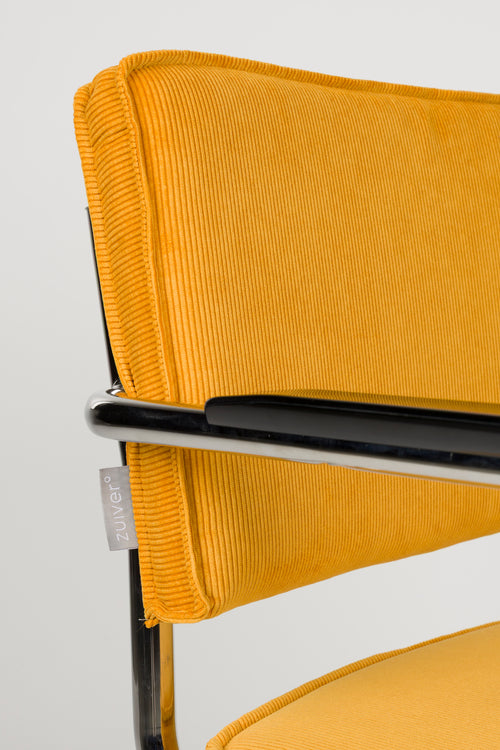 Zuiver Ridge Rib Armstoel Geel - Set van 2 - vtwonen shop