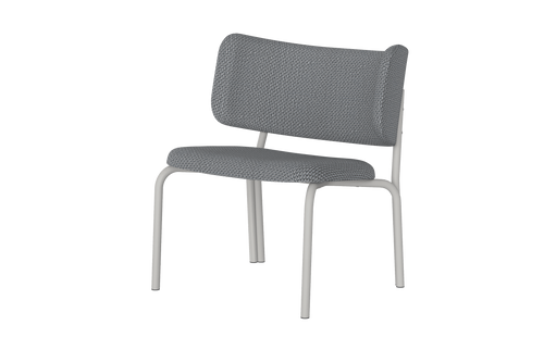 noo.ma Kei Lounge Chair - design fauteuil, metaal en 100% polyester, Black & Grey Mélange