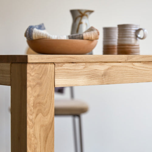 Tikamoon Rechthoekige tafel in massief eiken voor 4/6 personen - Naturel - vtwonen shop