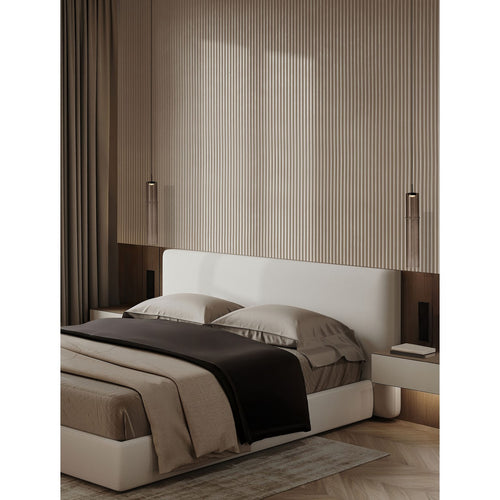 Nova Luce SANO Slanke hanglamp voor aan het plafond, matzwart, mokkabruin, LED 3W 180lm 3000K