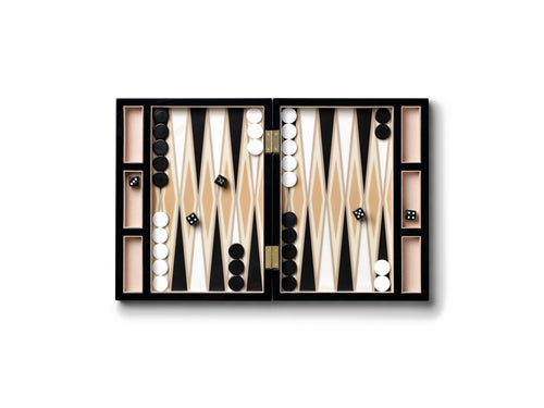 Printworks Spel - Backgammon Lacquered - Zwart