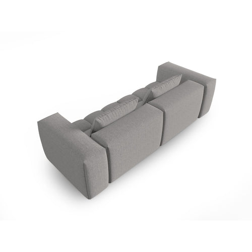 Cosmopolitan Design - Modulaire bank Verona 3-zits, structurele stof warm grijs - 85x230x70cm