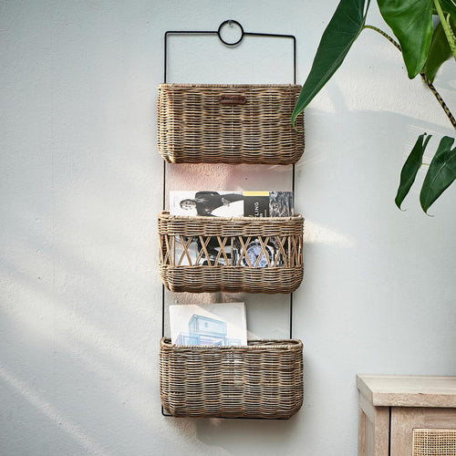 Rivièra Maison Rustic Rattan Wall Rack - Rattan Pitriet - Naturel - vtwonen shop