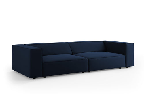 Cosmopolitan Design Bank Arendal 4-zits, flueel, koningsblauw - 102x244x70cm