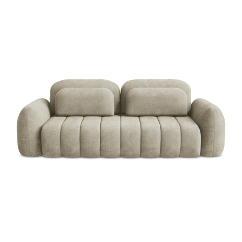 LaMiaSofa 3-zits slaapbank Ginosa - chenille stof - beige - 266x121x95