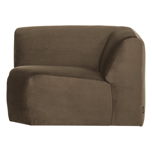 WOOOD hoekelement recht Mojo Base - Velvet - Taupe - 74x105x105