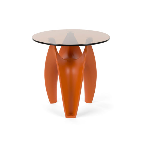 Bold Monkey Hactua Bijzettafel Rond 40 cm Glas - Oranje - vtwonen shop