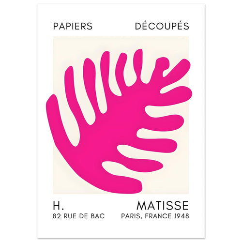 Artfulprints  Matisse – Coral bloom pink   poster 50x70 cm - vtwonen shop