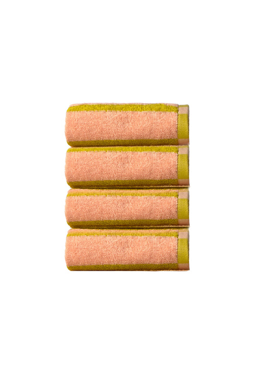 Calma House Handdoeken (set van 4 stuks) Saturno - Roze - 30x50