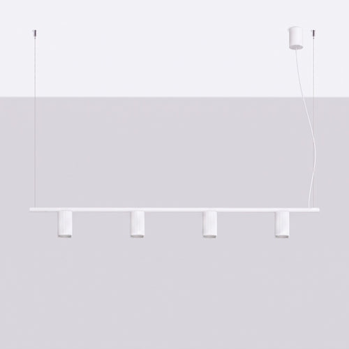 Sollux Lighting Kroonluchter RAYO 4 wit - 122x6x208cm