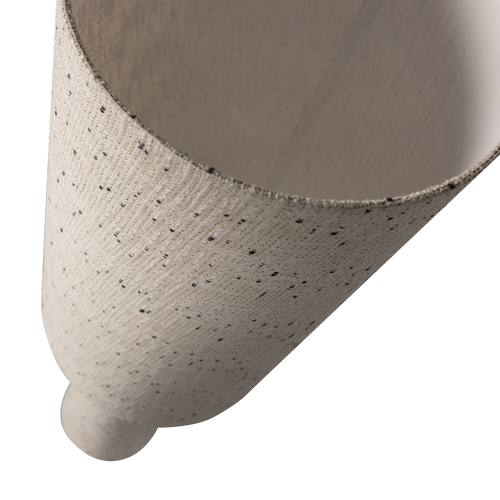 WOOOD vloerlamp Loft - Metaal/Bouclé - Naturel Met Stippen 130xØ30 cm - vtwonen shop