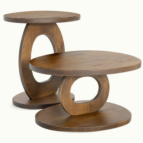 Spinder x Eva van de Ven - TONDA Salontafel - Massief Eikenhout - Walnoot