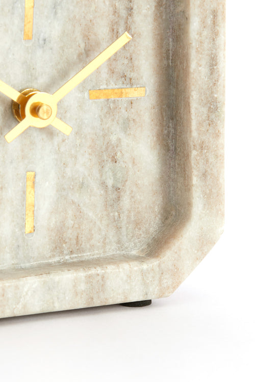 Light & Living klok PABLIA - 13x4x13 cm - bruin