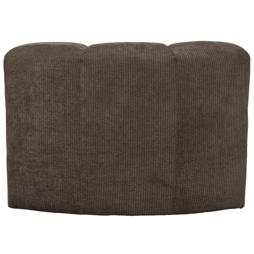 WOOOD eetbankje hoek met rugleuning Mojo - Ribstof - Bruin - 88x86x86