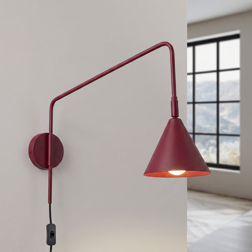 Sollux Lighting Wandlamp NOX bordeaux - 14x61x30cm