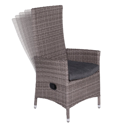 Garden Impressions tuinstoel Nice grijs - verstelbaar - 2 stuks