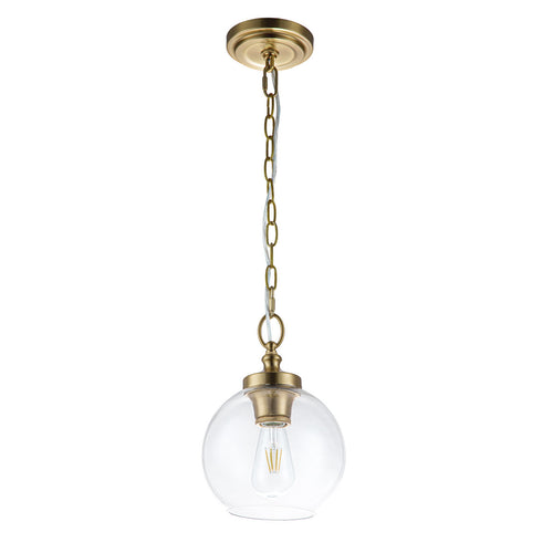 Elstead Feiss Tabby Koepel Hangende Plafondlamp Gepolijst Messing