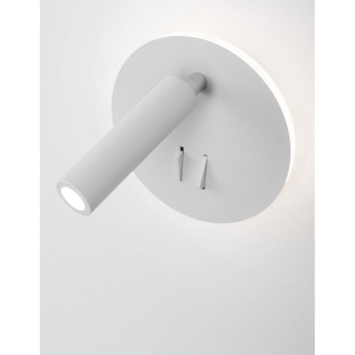 Merano Burlington Leeslamp Sandy Wit Aluminium Geschakeld LED Cree 9W 780Lm 3000K