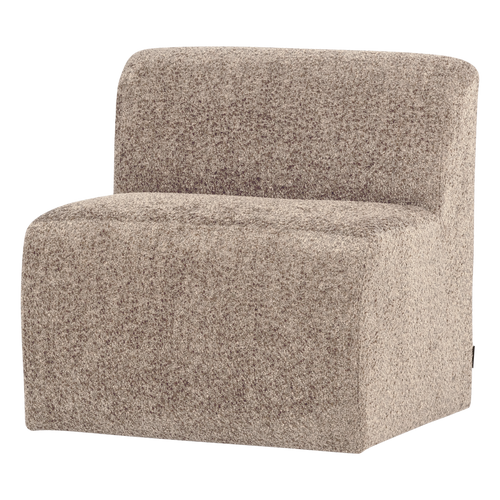 WOOOD eetbank 84 cm rugleuning Mojo Base - Wollig - Donkerzand - 83x84x76