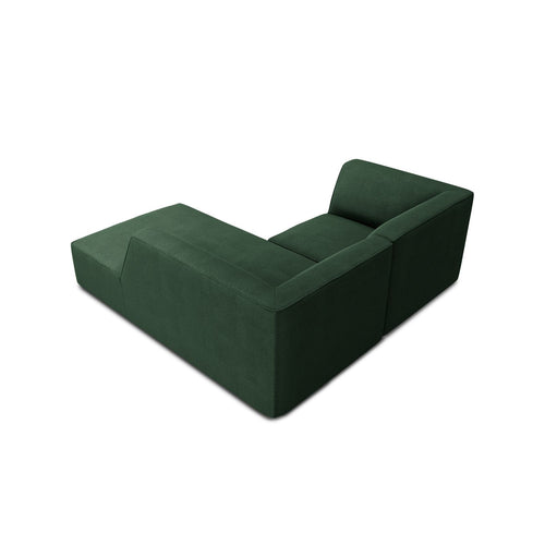 Cosmopolitan Design - Modulaire hoekbank rechts Siena 3-zits, structurele stof groente - 180x186x69cm