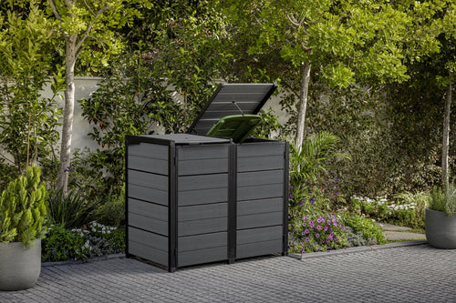 Keter Hide Away Containerberging - 2x 240L - Antraciet - vtwonen shop
