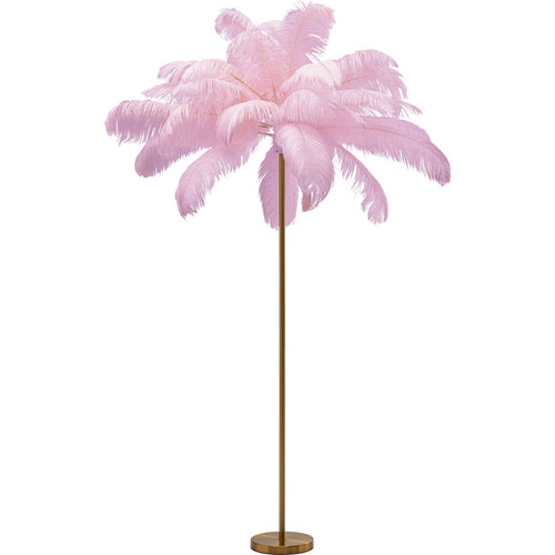 Kare Design Vloerlamp veren 165cm roze - vtwonen shop