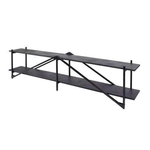 Giga Meubel Tv-Meubel Piega - Zwart - 220x35x51cm - vtwonen shop