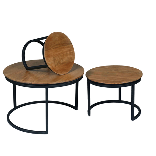 Starfurn  salontafel RichWood - bruin - 70x70x45cm - vtwonen shop