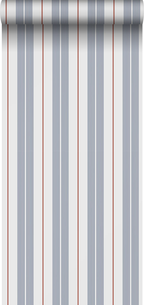 Sanders & Sanders behang strepen blauw, rood en wit - 53 cm x 10.05 m - 640692