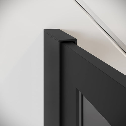 Badplaats Douchewand Essos 120 x 200 cm – Zwart – Inloopdouche 8 mm Rookglas